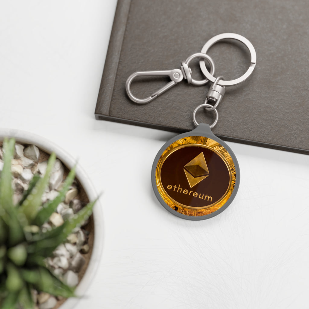Ethereum Coin Logo Keyring | Crypto Keychain, Blockchain Accessory