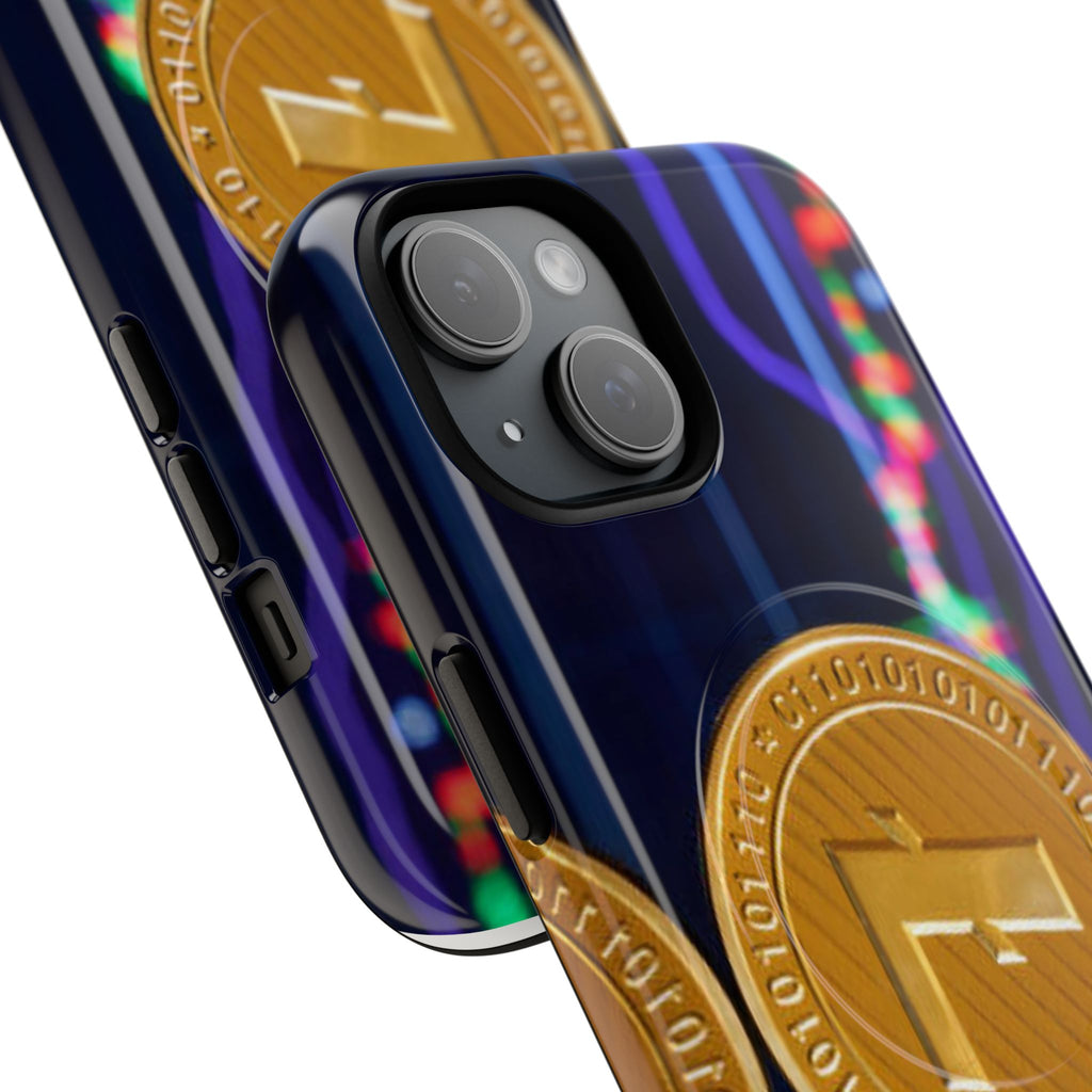 Litecoin Crypto Coin Phone Case | Tough Magnetic Case, Blockchain Design