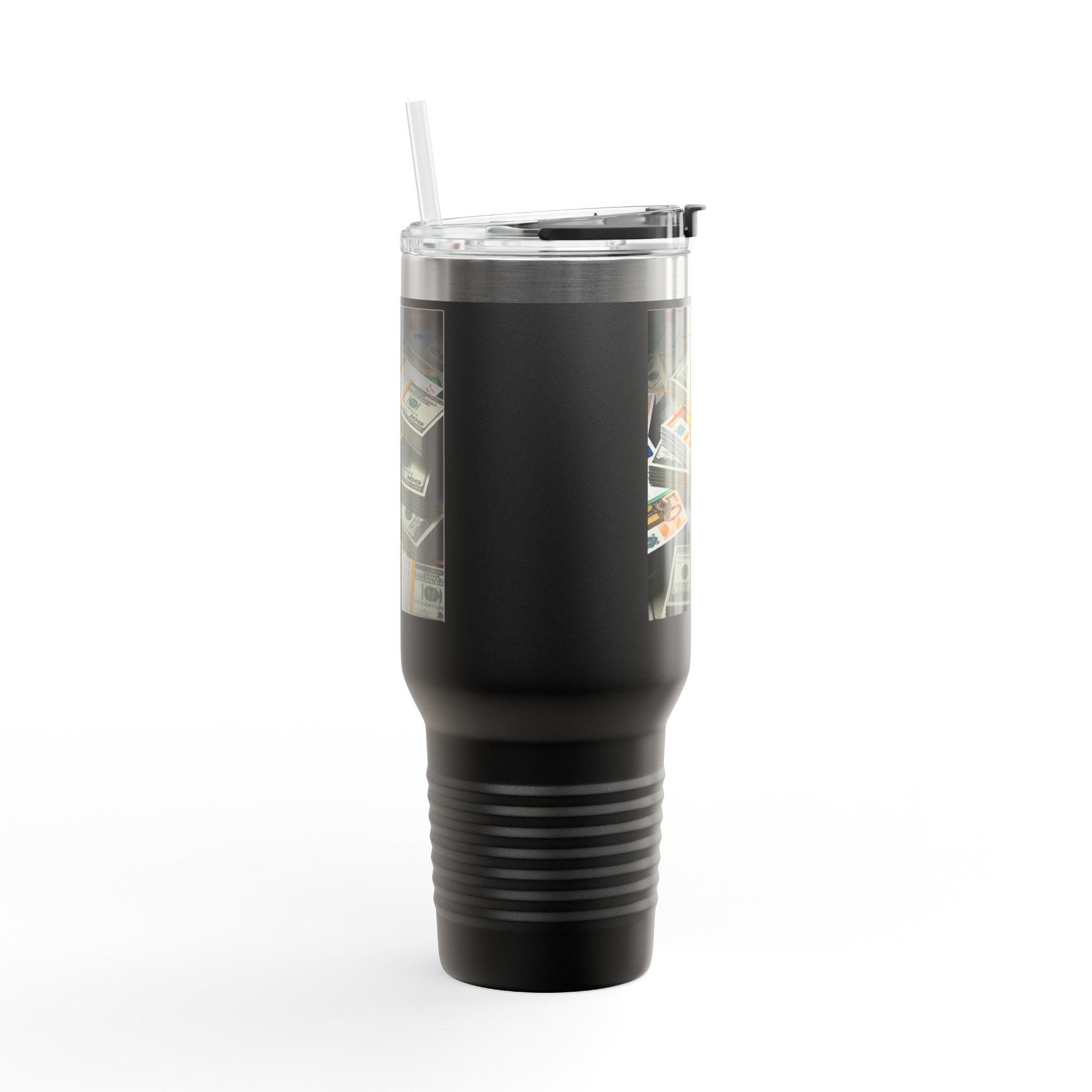 Mug de voyage isotherme motif billets de banque empilés | 1,2 L