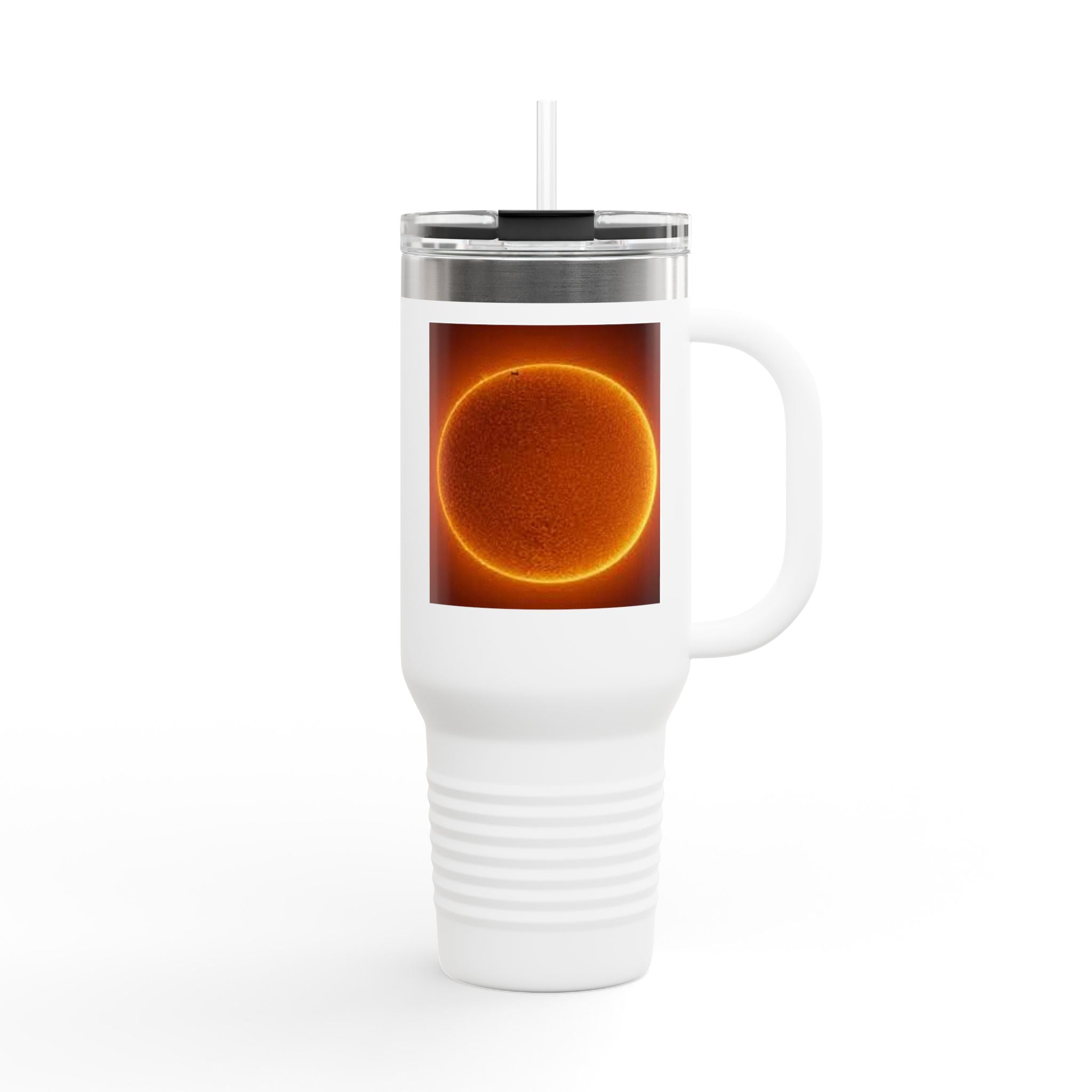 Glowing Solar Disc Travel Mug | 40oz Insulated Tumbler