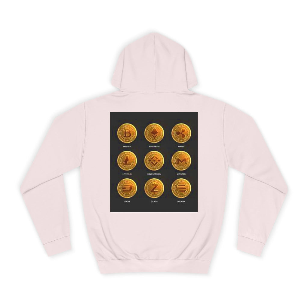 Crypto Coin Icons Hoodie | Bitcoin Ethereum Litecoin Ripple Doge Zcash Monero