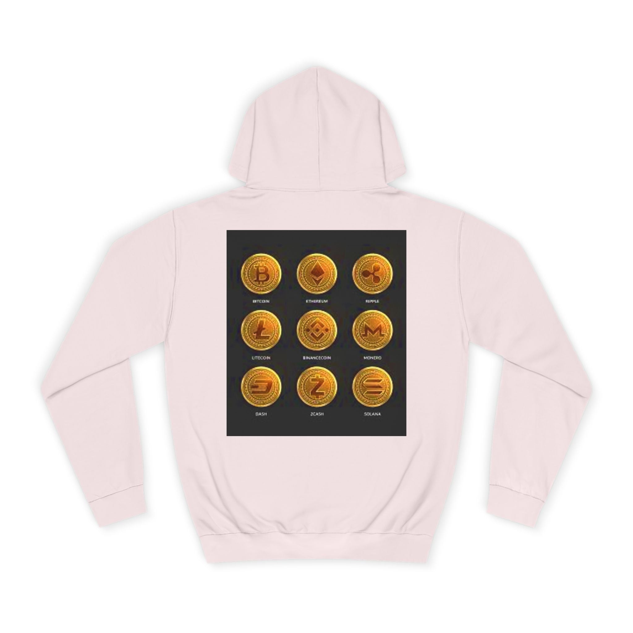 Crypto Coin Icons Hoodie | Bitcoin Ethereum Litecoin Ripple Doge Zcash Monero