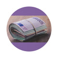 Stack of Euro Banknotes Round Rug | Money Photography Accent Mat