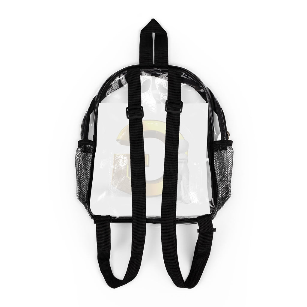 Gold Letter G Monogram Clear Stadium Backpack | Transparent School Bag