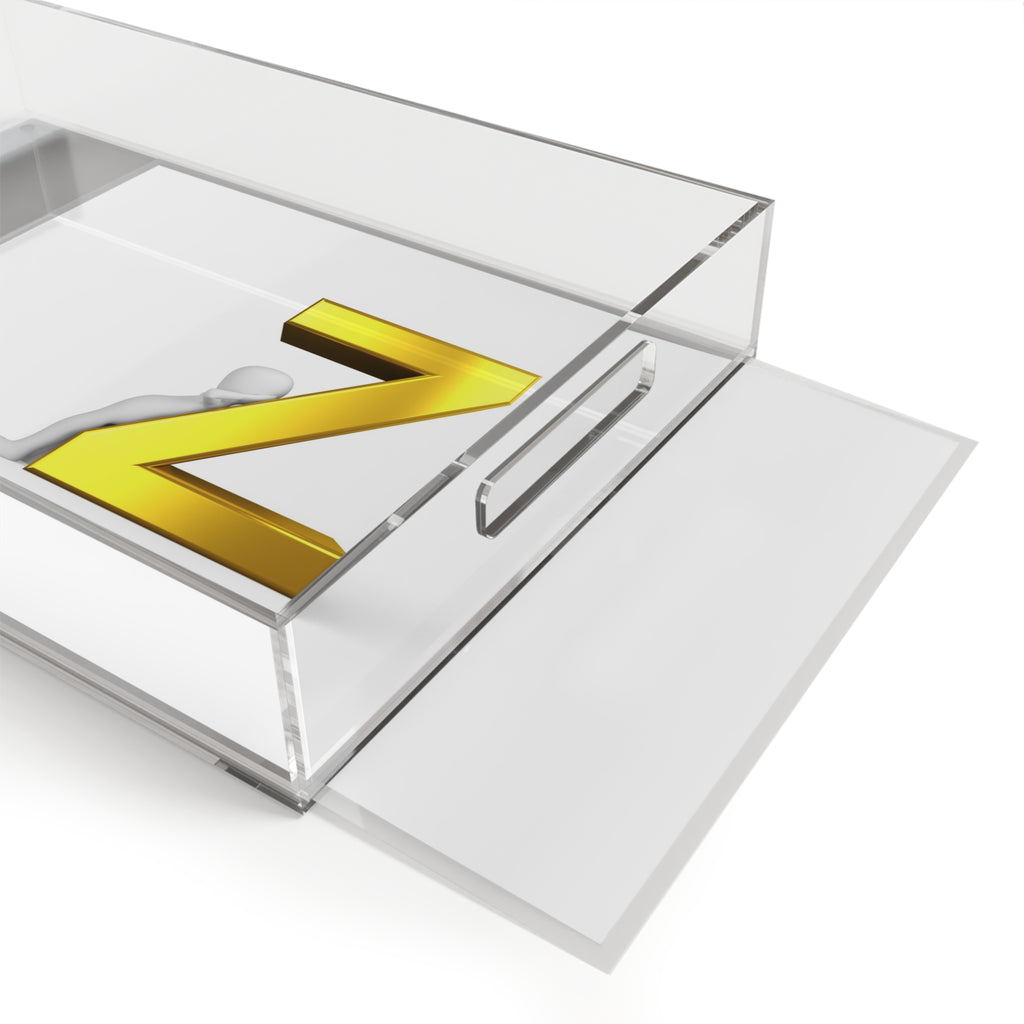 Gold 3D Letter Z design Serving Tray | Acrylic monogram home decor