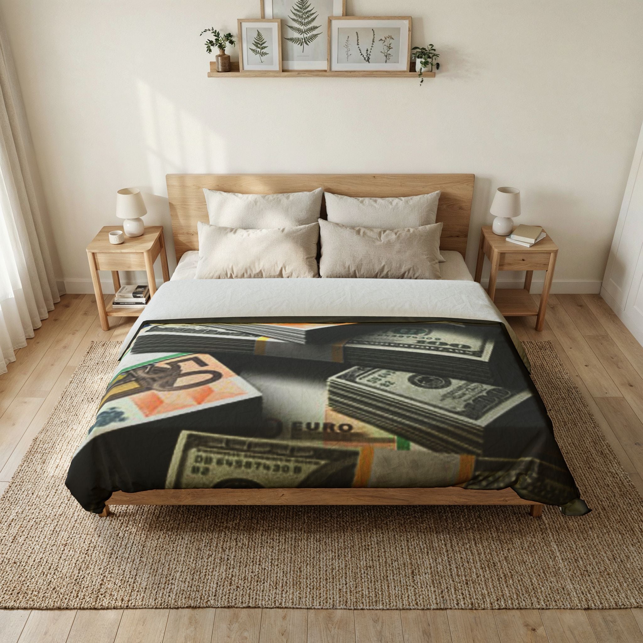 Stacks of Cash Duvet Cover | Money Print Bedding