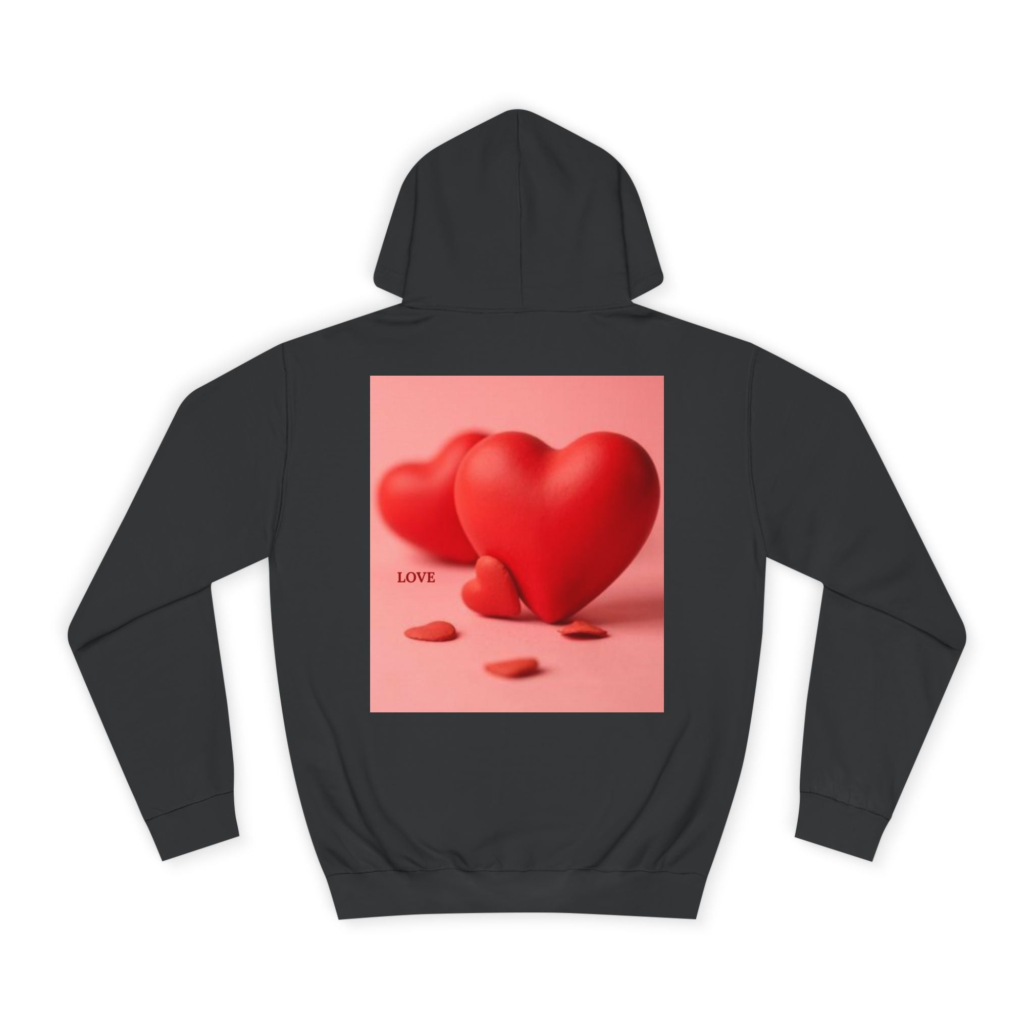 Cute 3D Heart Illustration Hoodie | Love Graphic Pullover