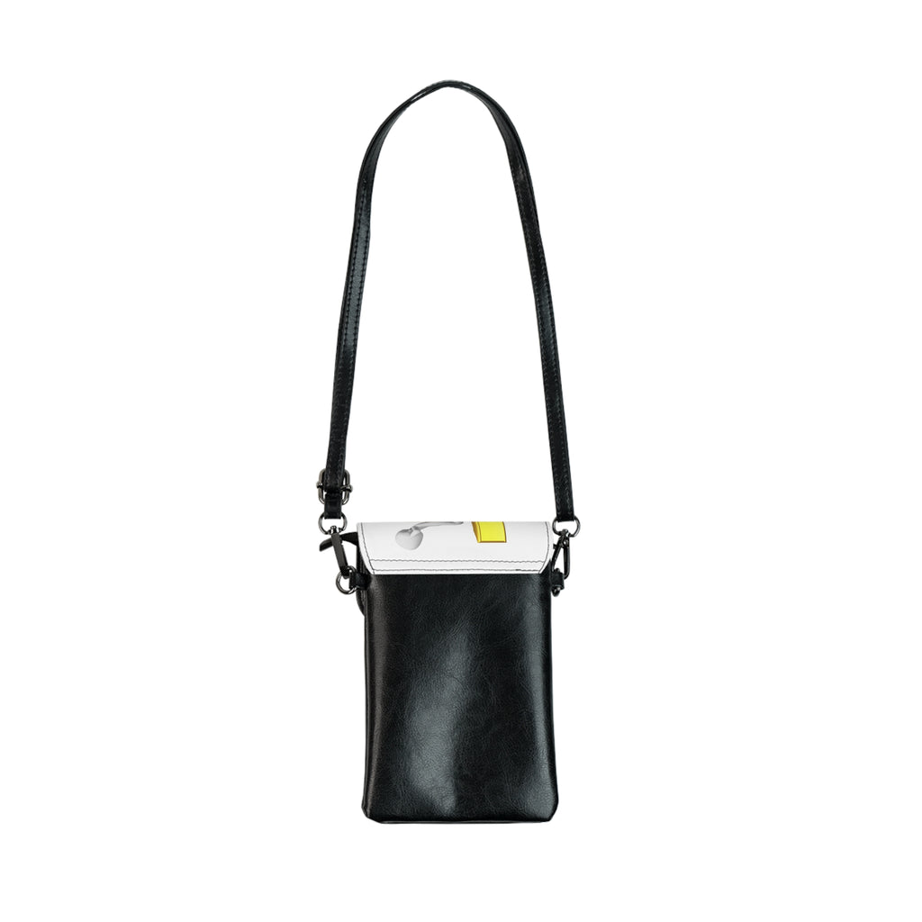 Yellow Letter K Initial Small Cell Phone Wallet | Crossbody Phone Pouch