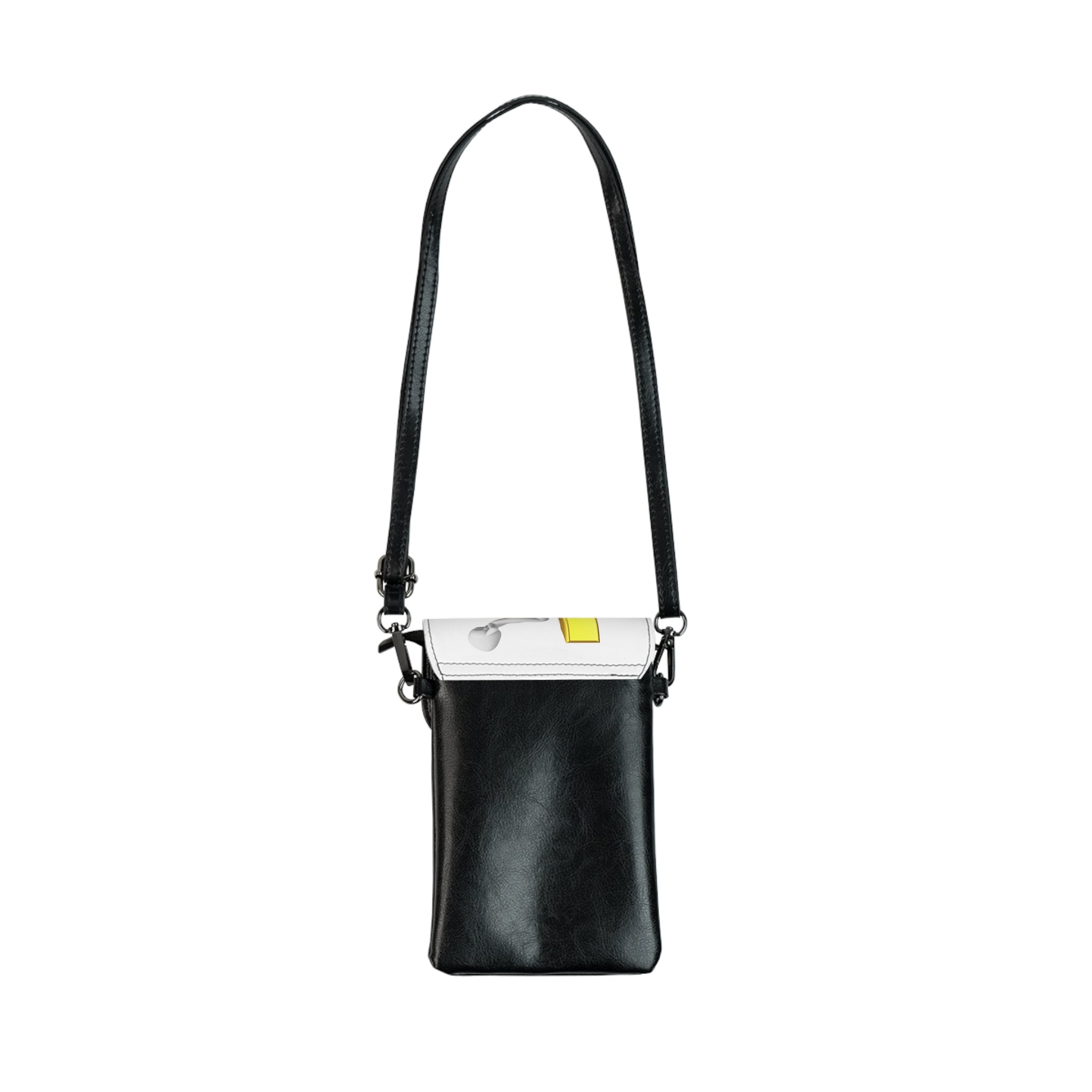 Yellow Letter K Initial Small Cell Phone Wallet | Crossbody Phone Pouch