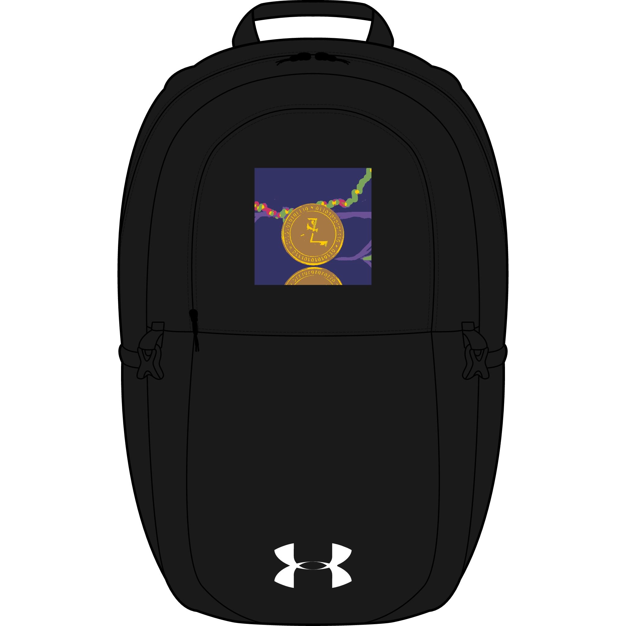 Litecoin Cryptocurrency Backpack | Embroidered Coin Design