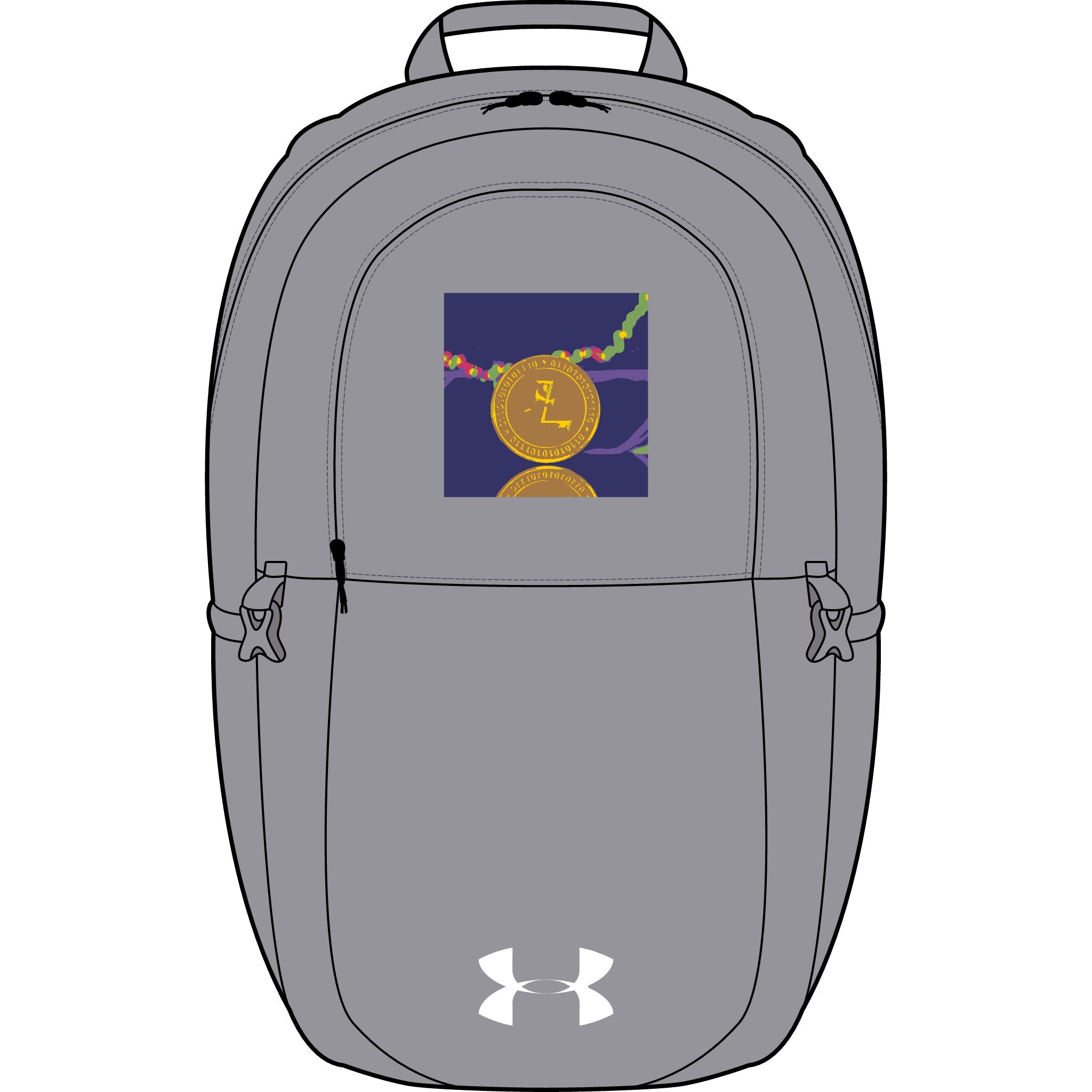 Litecoin Krypto-Rucksack | Besticktes Münzdesign