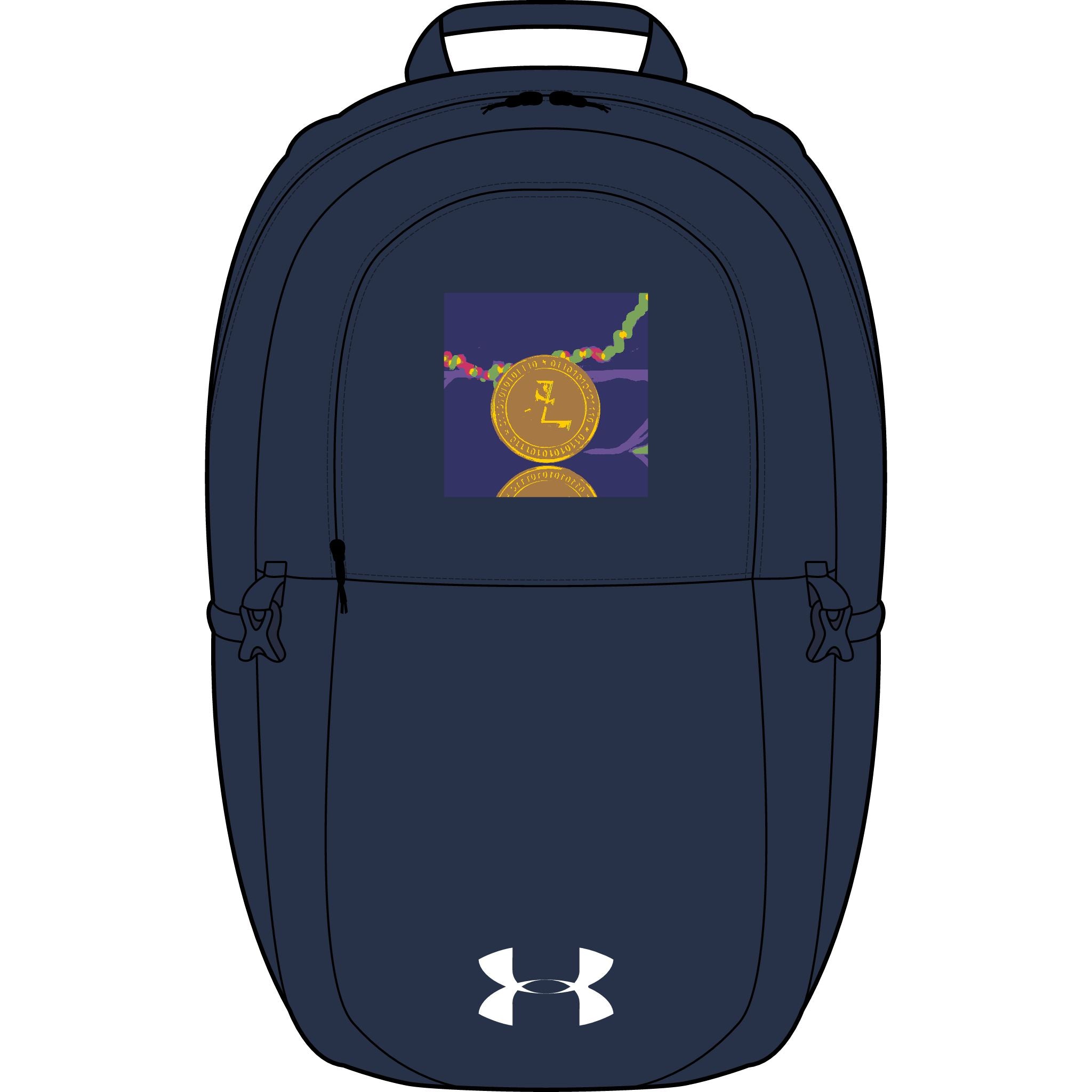 Litecoin Cryptocurrency Backpack | Embroidered Coin Design