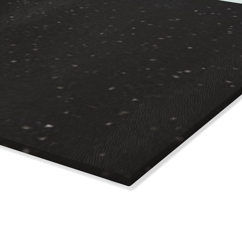 Black Speckled Pattern Glass Cutting Board | Tempered Kitchen Countertop Protector