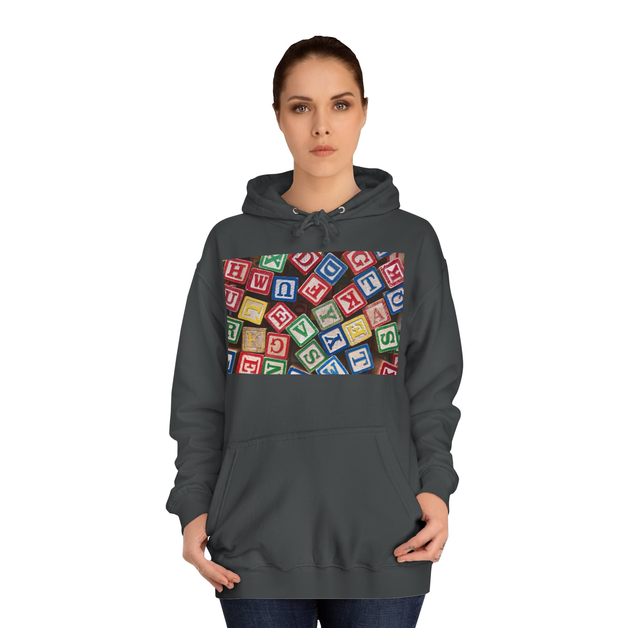 Colorful Alphabet Blocks Hoodie | Kids Letter Blocks Design