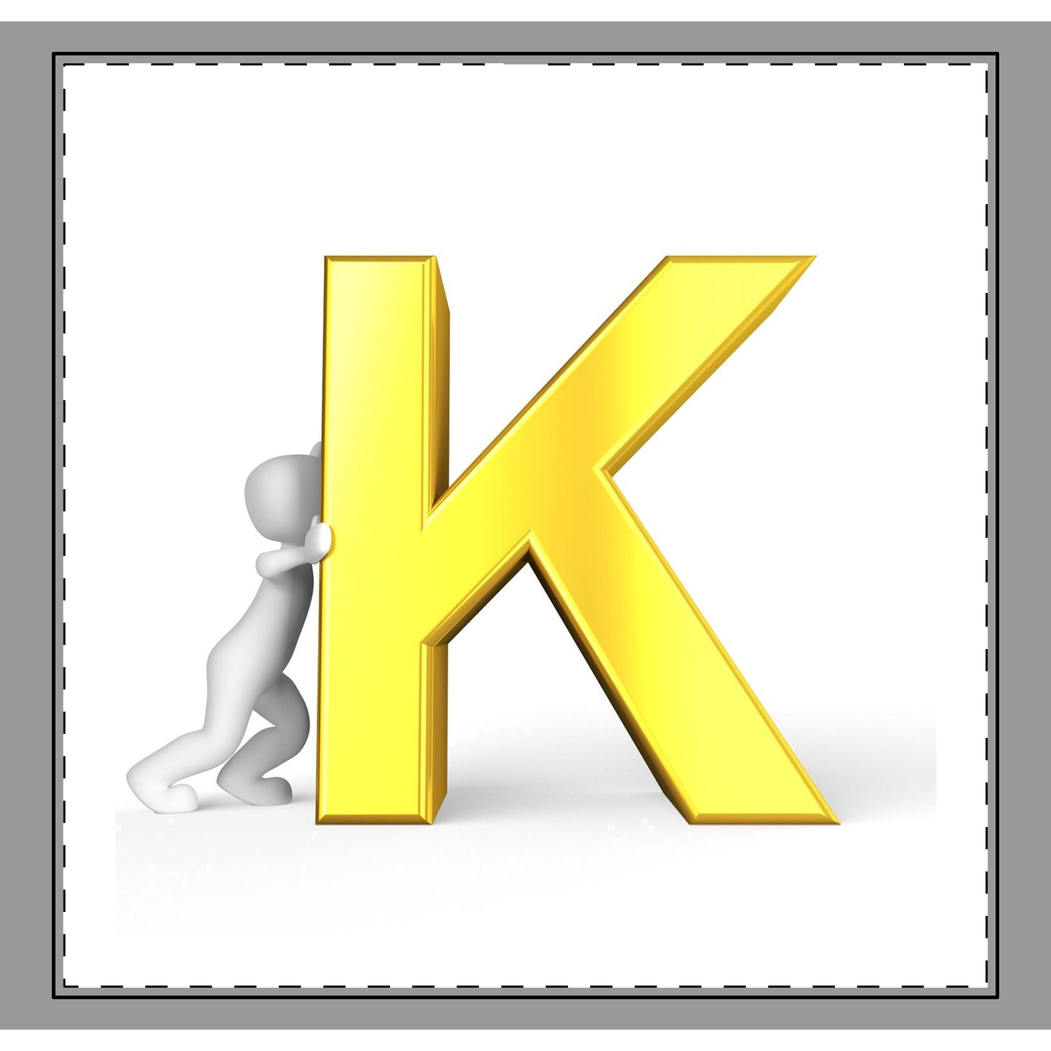 Gold Letter K Coverlet
