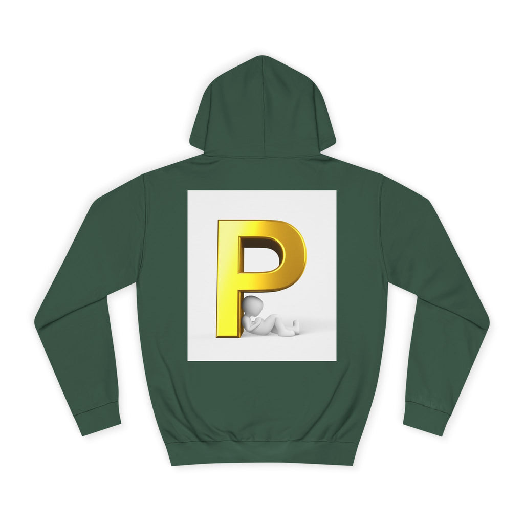 Gold Letter P hoodie | Monogram Initial Pullover