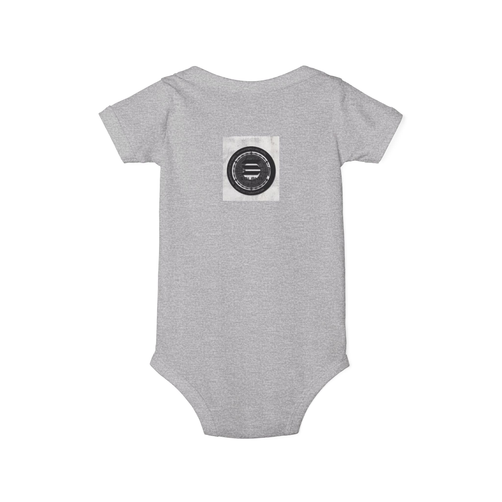 Solana Cryptocurrency Infant One Piece | Monochrome Badge Design