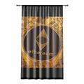 Ethereum Crypto Coin Window Curtain | Blockchain Symbol Drapery