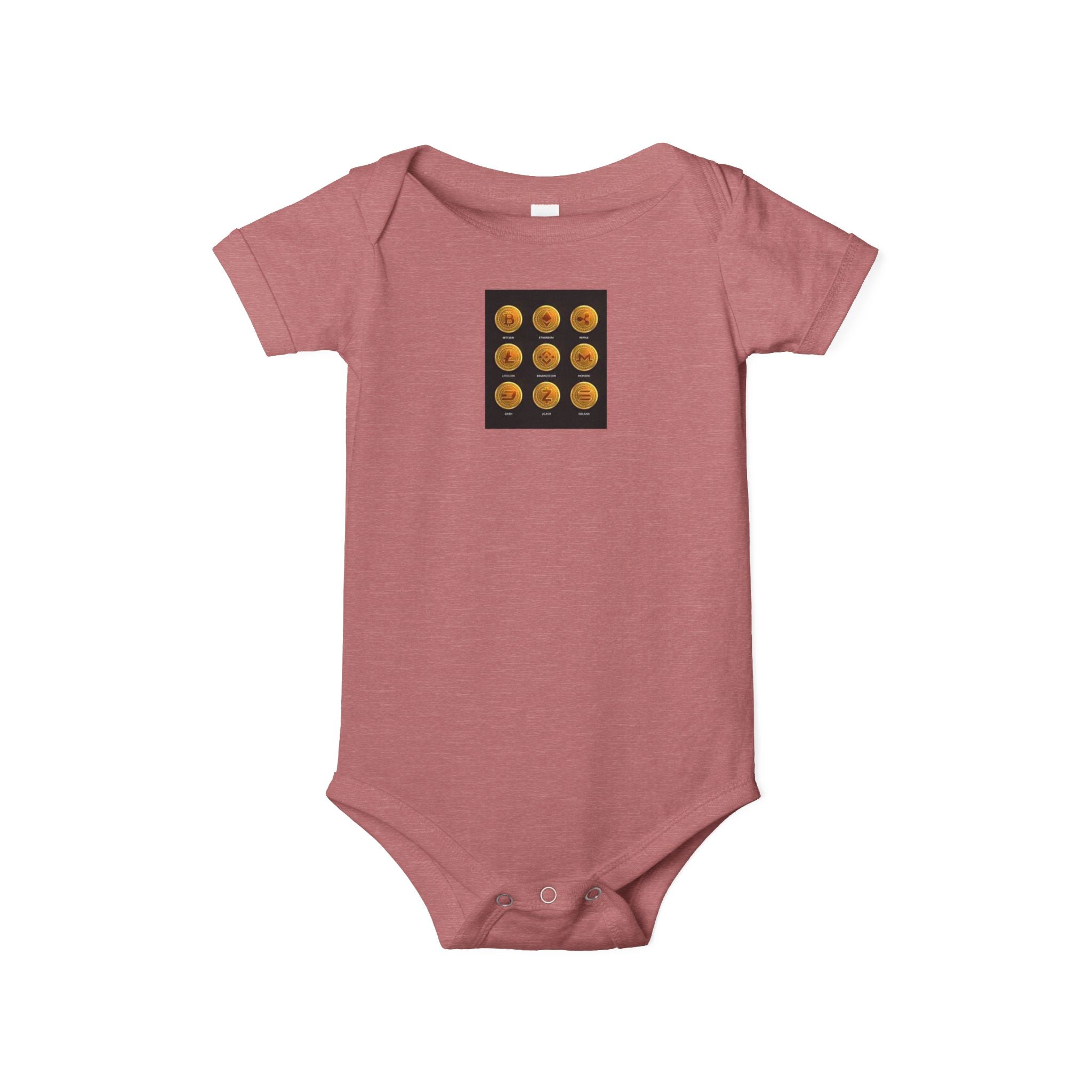 Grenouillère Bébé Pièce Unique Pièces de Monnaie Cryptomonnaie | Body Bébé Automne