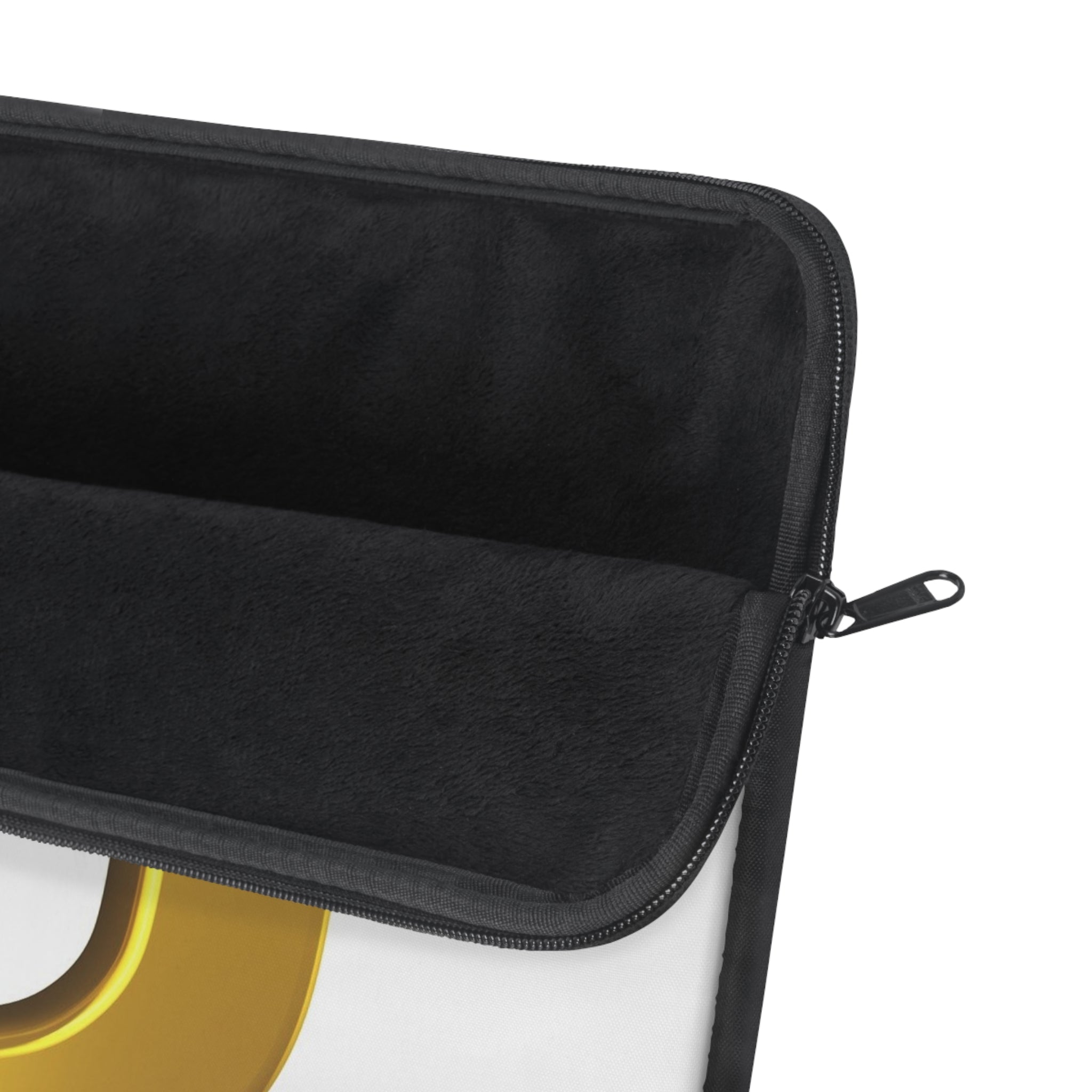 Gold Letter U with 3D Figure Laptop Sleeve | Monogram Initial U