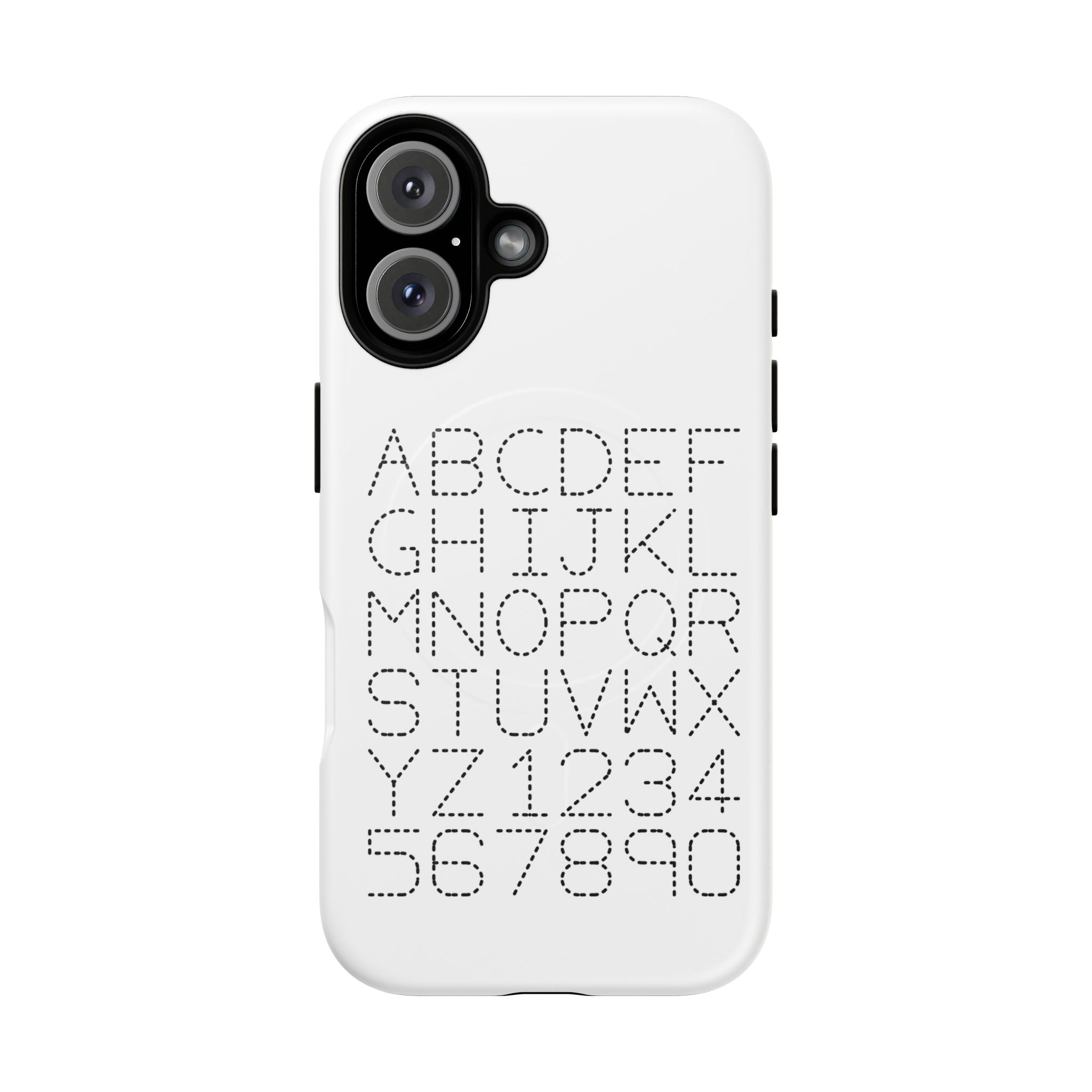 Coque de téléphone Alphabet à pois | Coque magnétique robuste