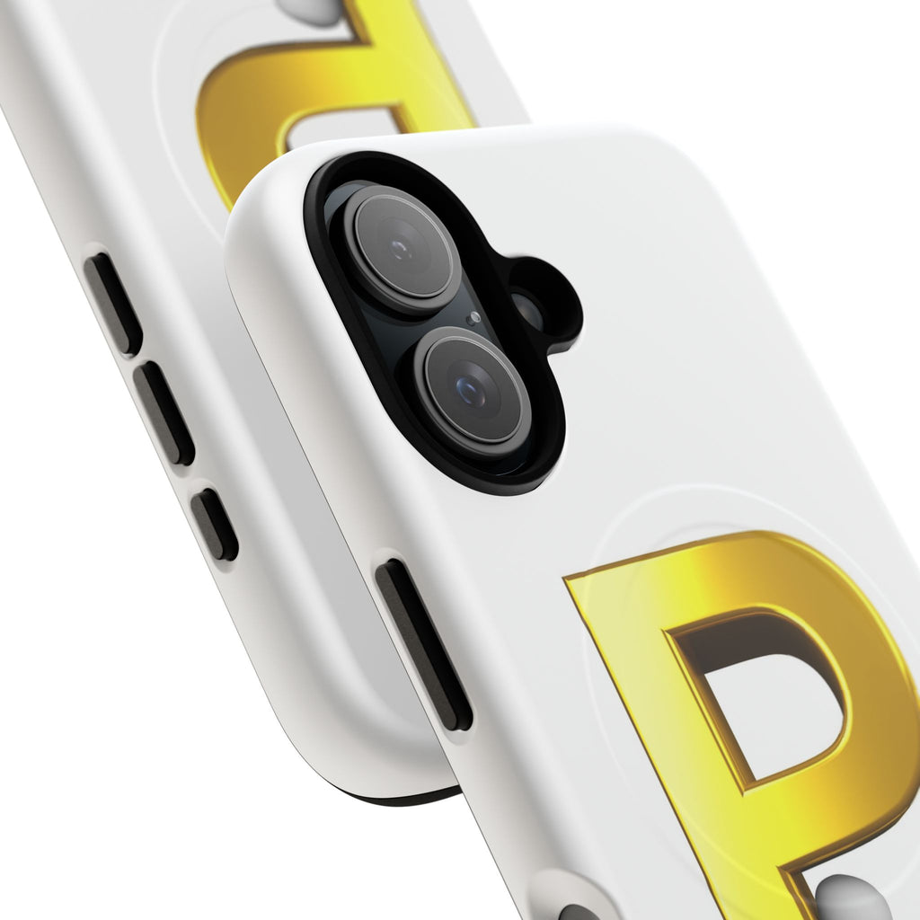 Gold Letter P Monogram Phone Case | Tough Magnetic Case