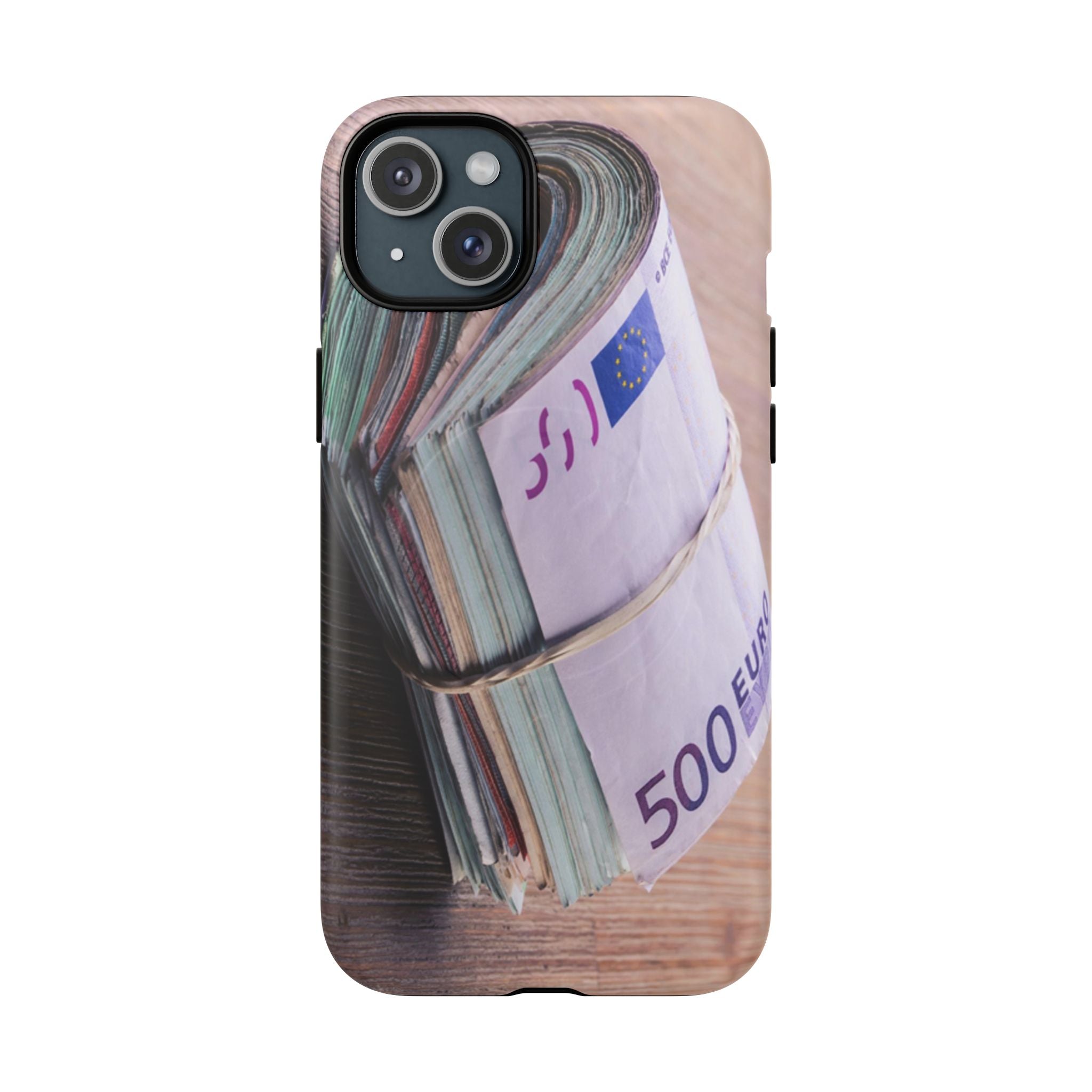 Coque de téléphone liasses de billets en euros | Coque iPhone rouleau de billets, Imprimé argent