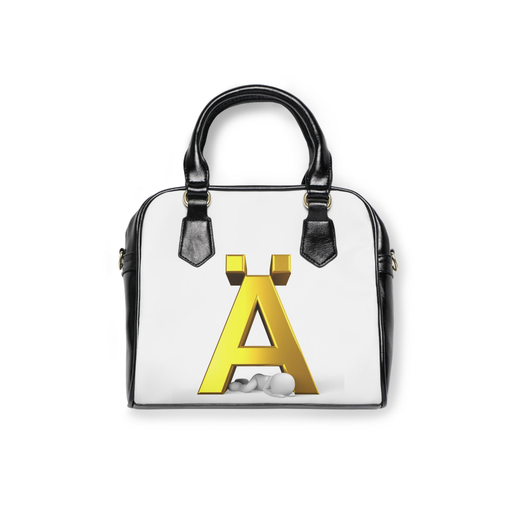 Gold 3D Letter Ä Handbag | Alphabet Initial Shoulder Bag