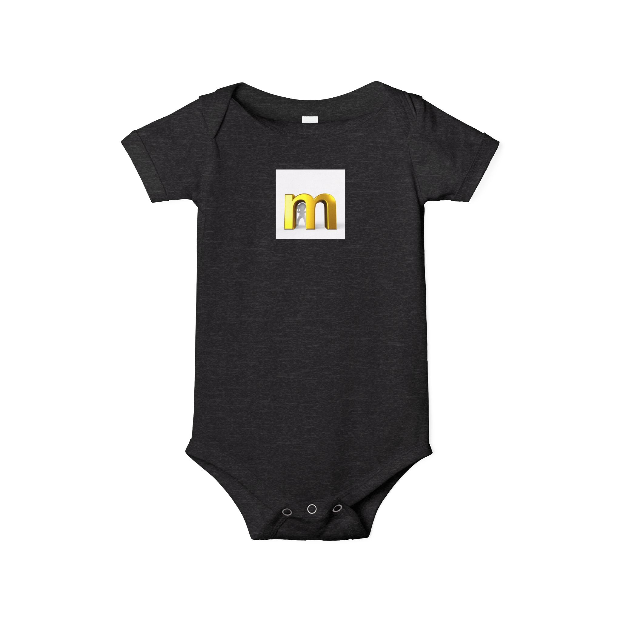 Body bébé « M » doré | Body de bébé monogramme initiale