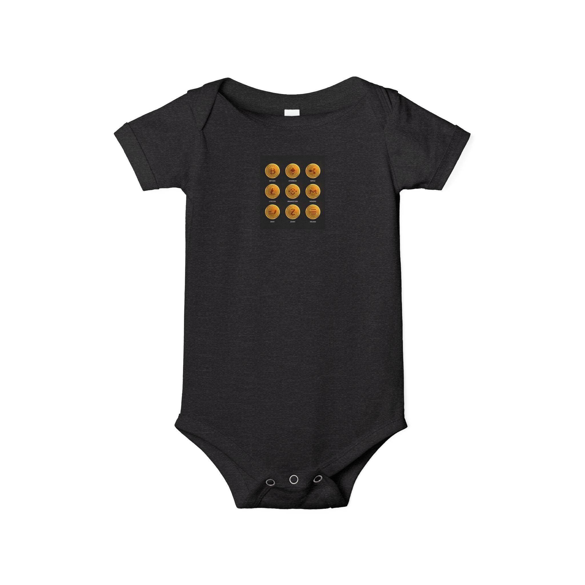 Grenouillère Bébé Pièce Unique Pièces de Monnaie Cryptomonnaie | Body Bébé Automne