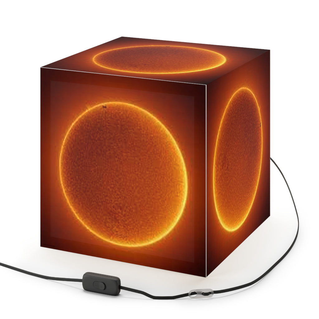 Solar Ring Sun Image Light Cube Lamp | Space Nebula Home Decor