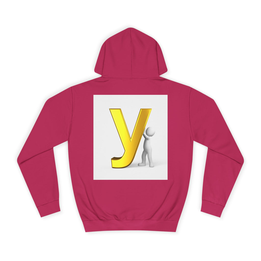 Yellow 3D Letter Y hoodie | Letterman Monogram Initial Sweatshirt