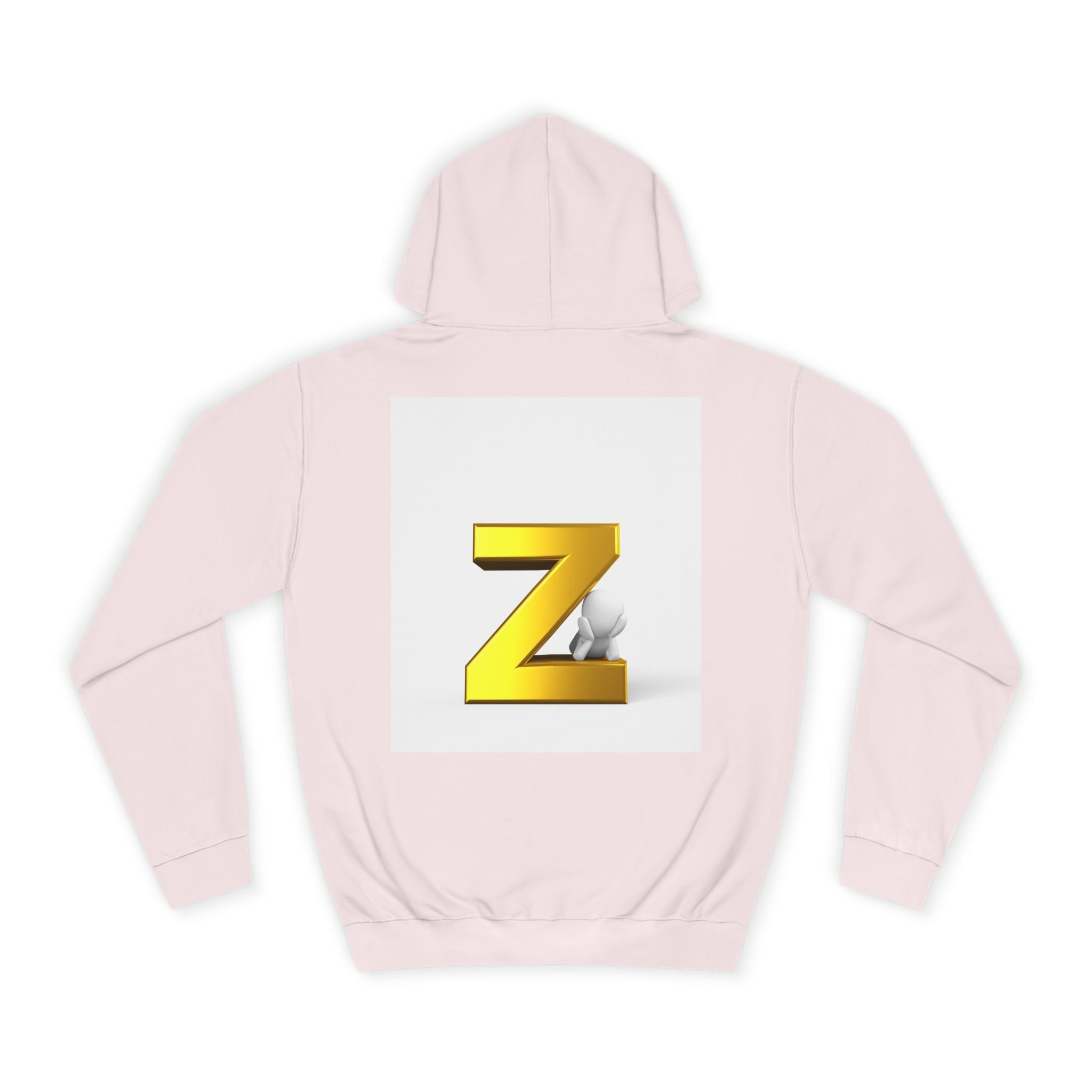 Gold 3D Letter Z Hoodie | Initial Monogram Pullover