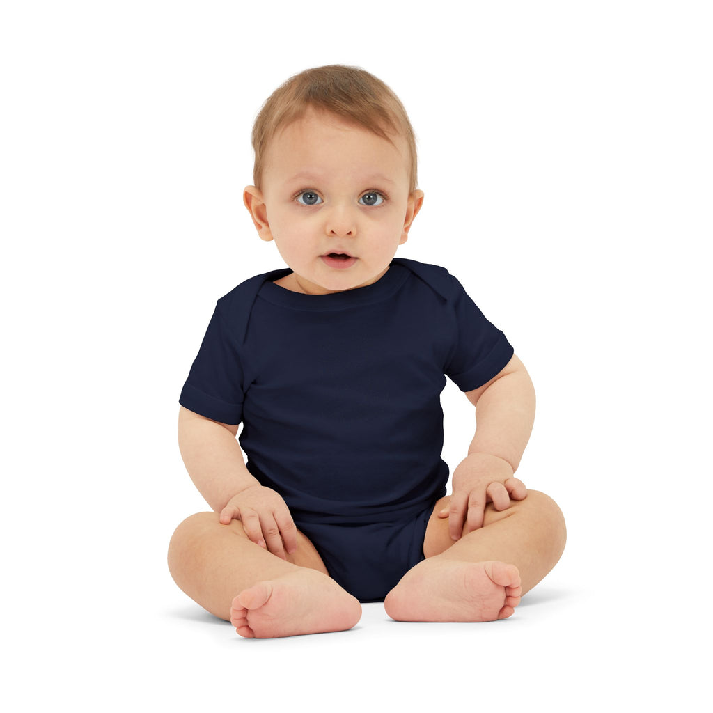 Minimal Dotted Alphabet Infant Onesie | Plain Baby Bodysuit