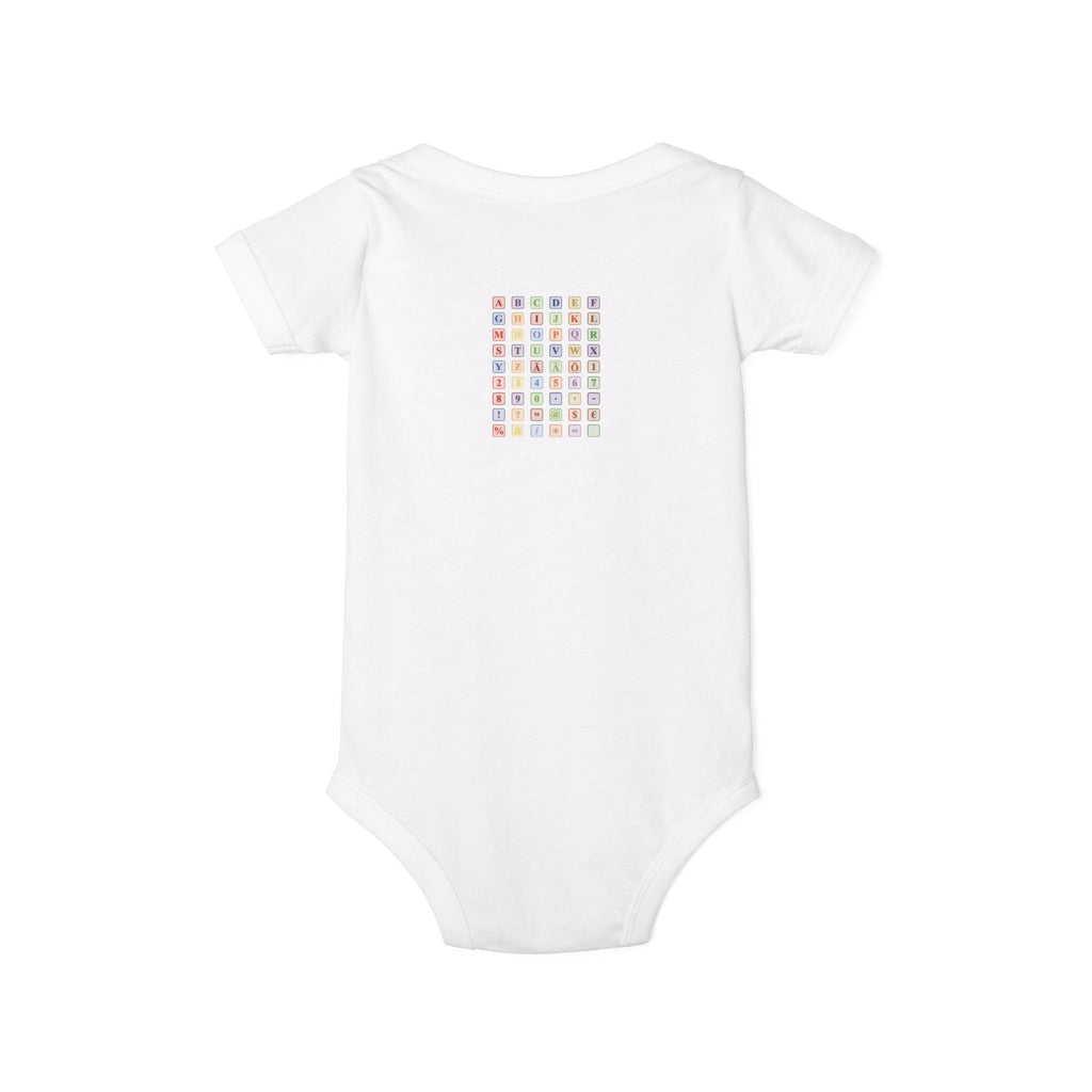Colorful Alphabet Grid Infant One Piece | Baby Bodysuit