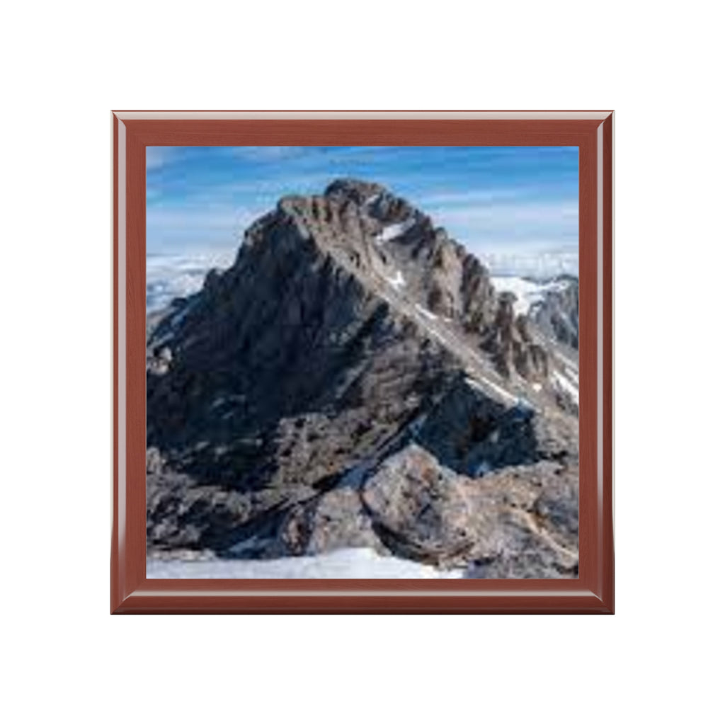 Rock Mountain Peak Jewelry Box | Scenic Alpine Landscape Keepsake