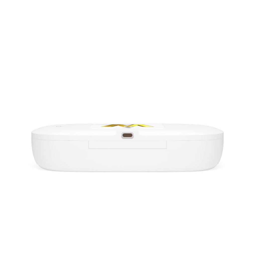 3D Gold W Letter Logo UV Phone Sanitizer and Wireless Charging Pad