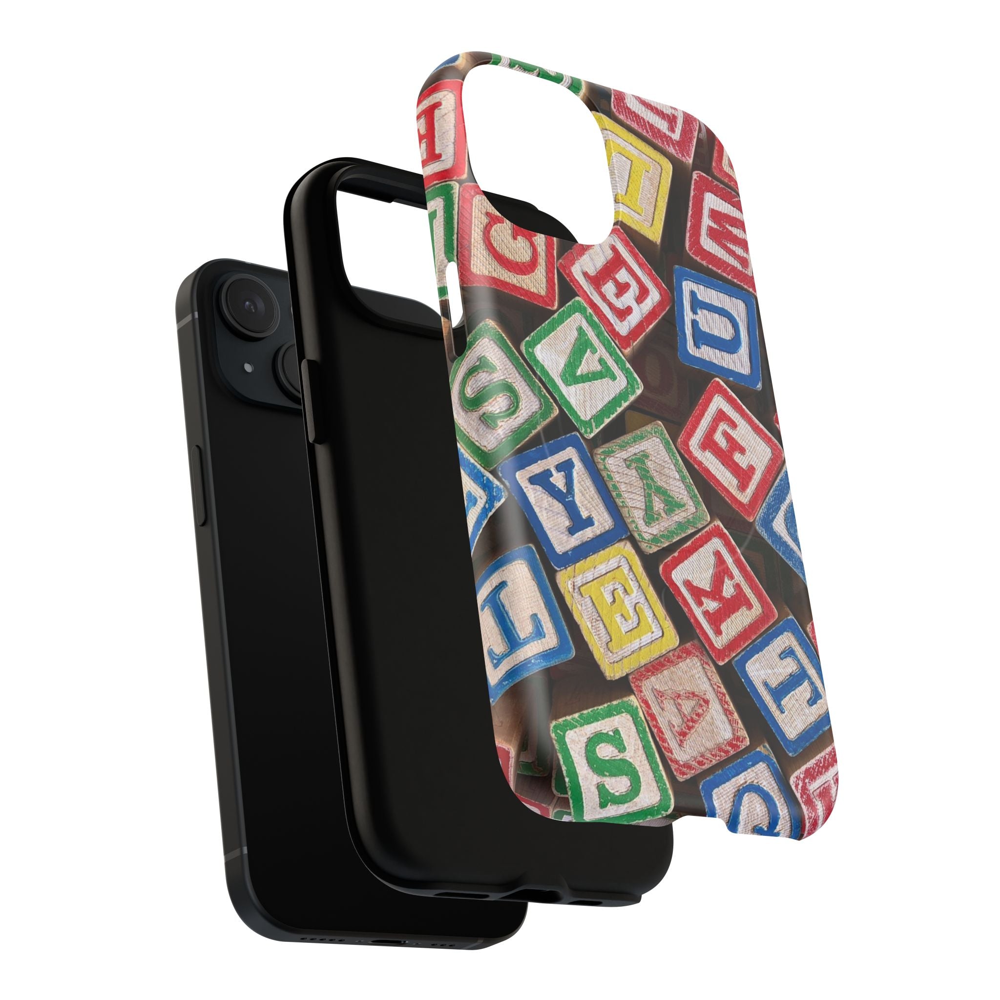 Vintage Alphabet Blocks Phone Case | Tough Magnetic Case