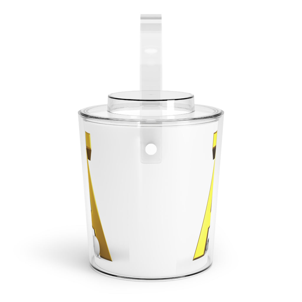 Gold Letter Ä Ice Bucket with Tongs | Monogram Champagne Cooler