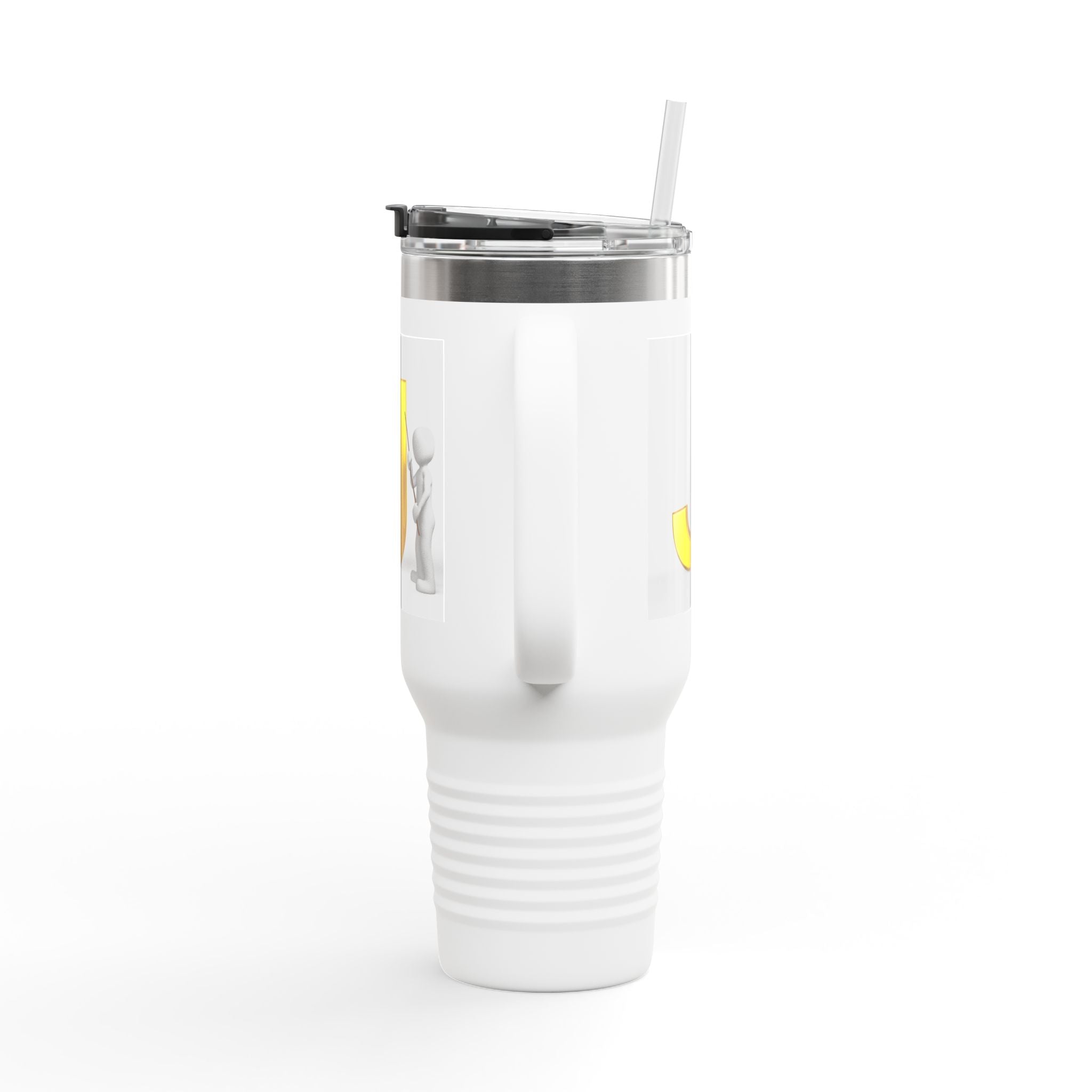 Gold Letter J Initial Travel Mug | 40oz Insulated Tumbler