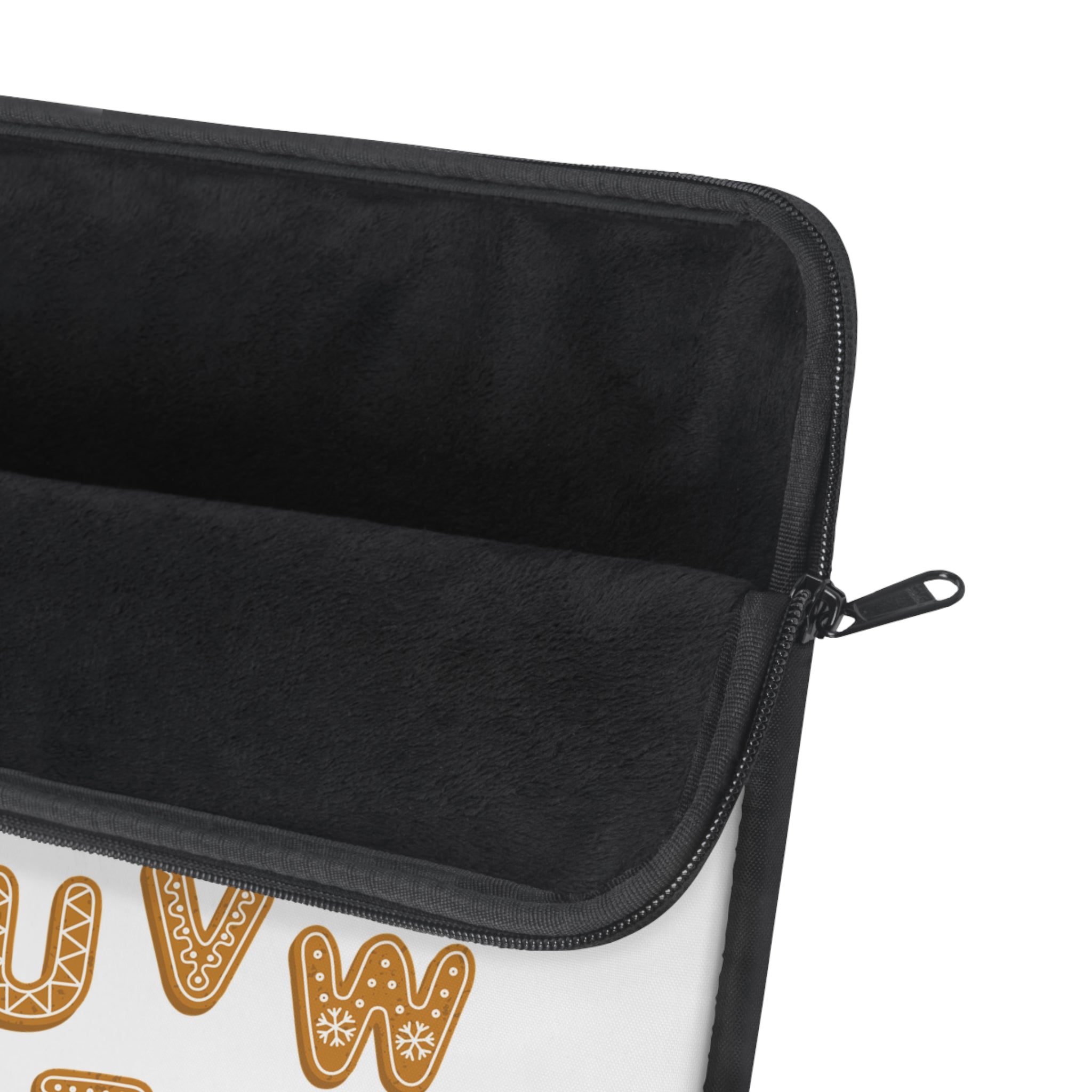 Gingerbread Alphabet Laptop Sleeve | Cookie Letter Pattern