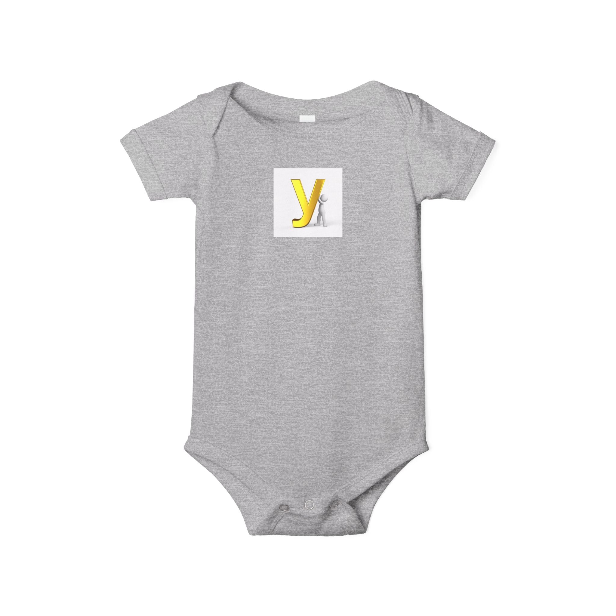 Yellow Letter Y Initial Onesie | Infant Jersey One Piece