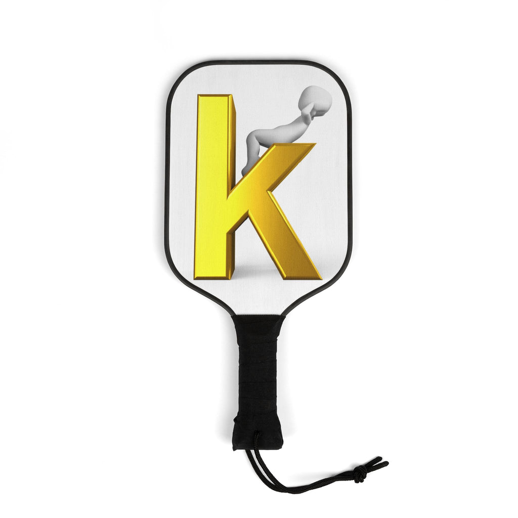 Gold K Monogram Pickleball Paddle