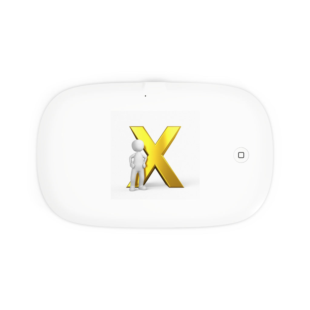 Gold Letter X Design Sanitizer Wireless Charging Pad | UV Phone Sanitizer