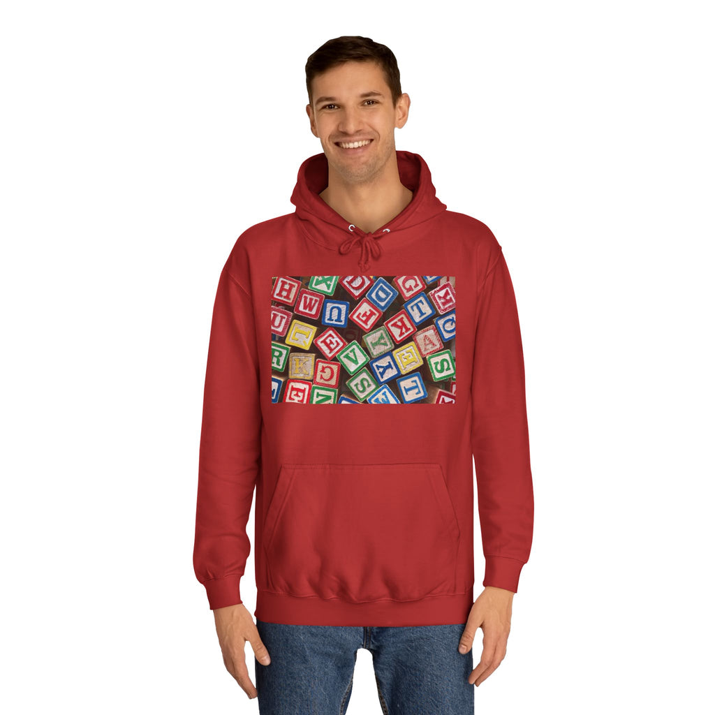 Colorful Alphabet Blocks Hoodie | Kids Letter Blocks Design