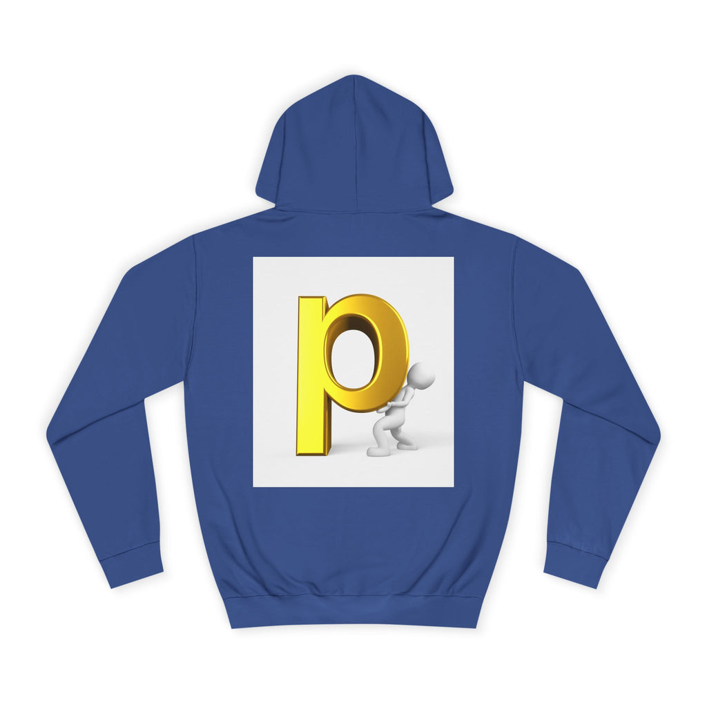 3D Letter P Character Hoodie | Initial P Monogram Pullover