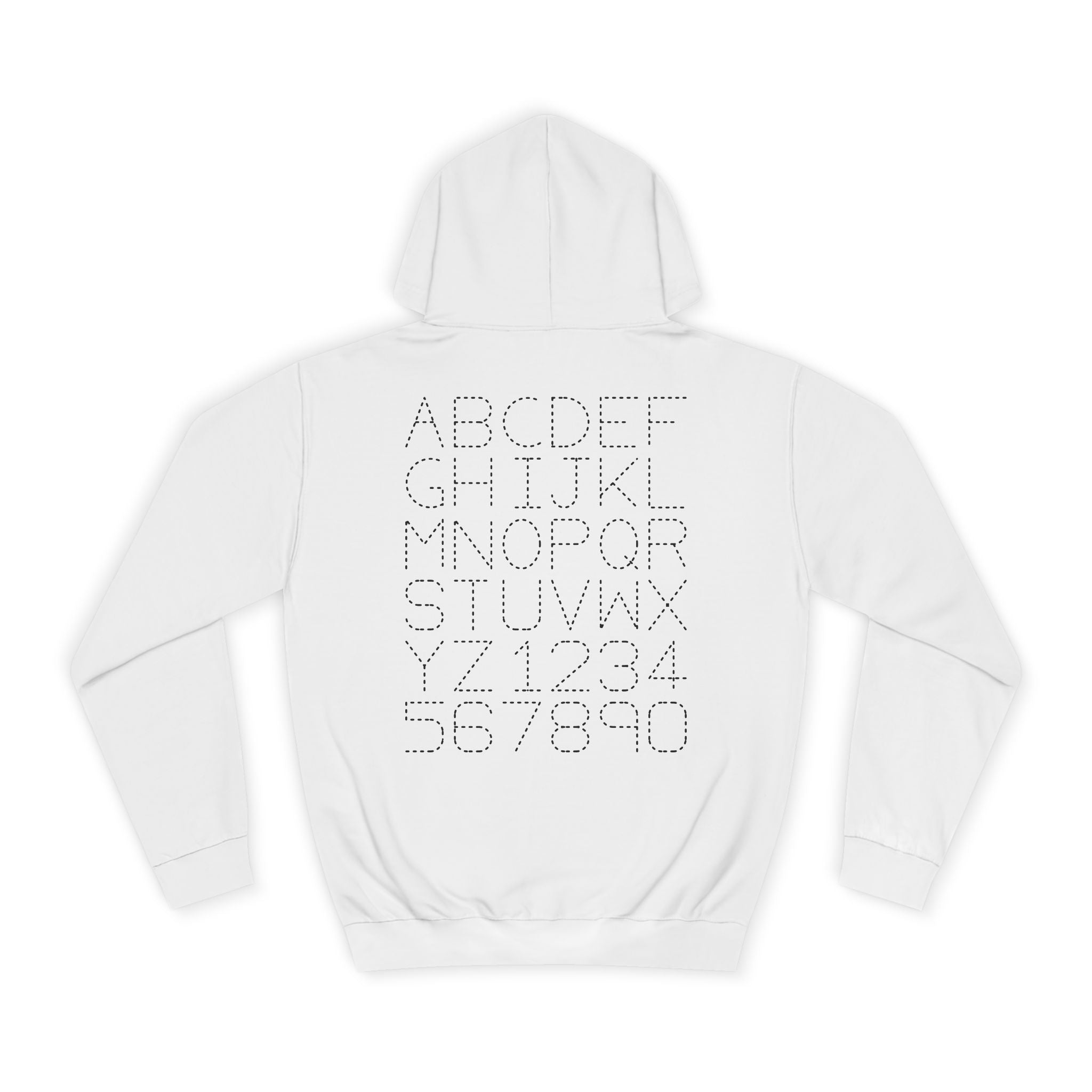 College Dotted Alphabet Hoodie | Campus Sweatshirt, Collegiate Style