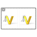 3D Letter V Character Tablet Folio Case | Monogram V Tablet Cover