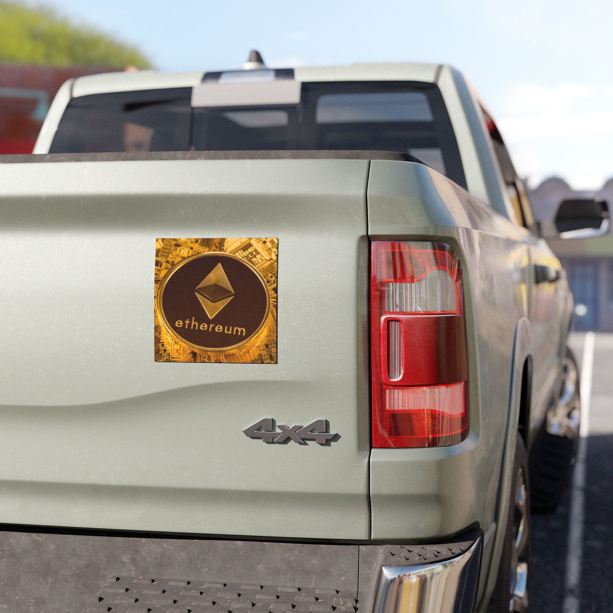 Ethereum Coin Car Magnet | Crypto Emblem Magnetic Decal