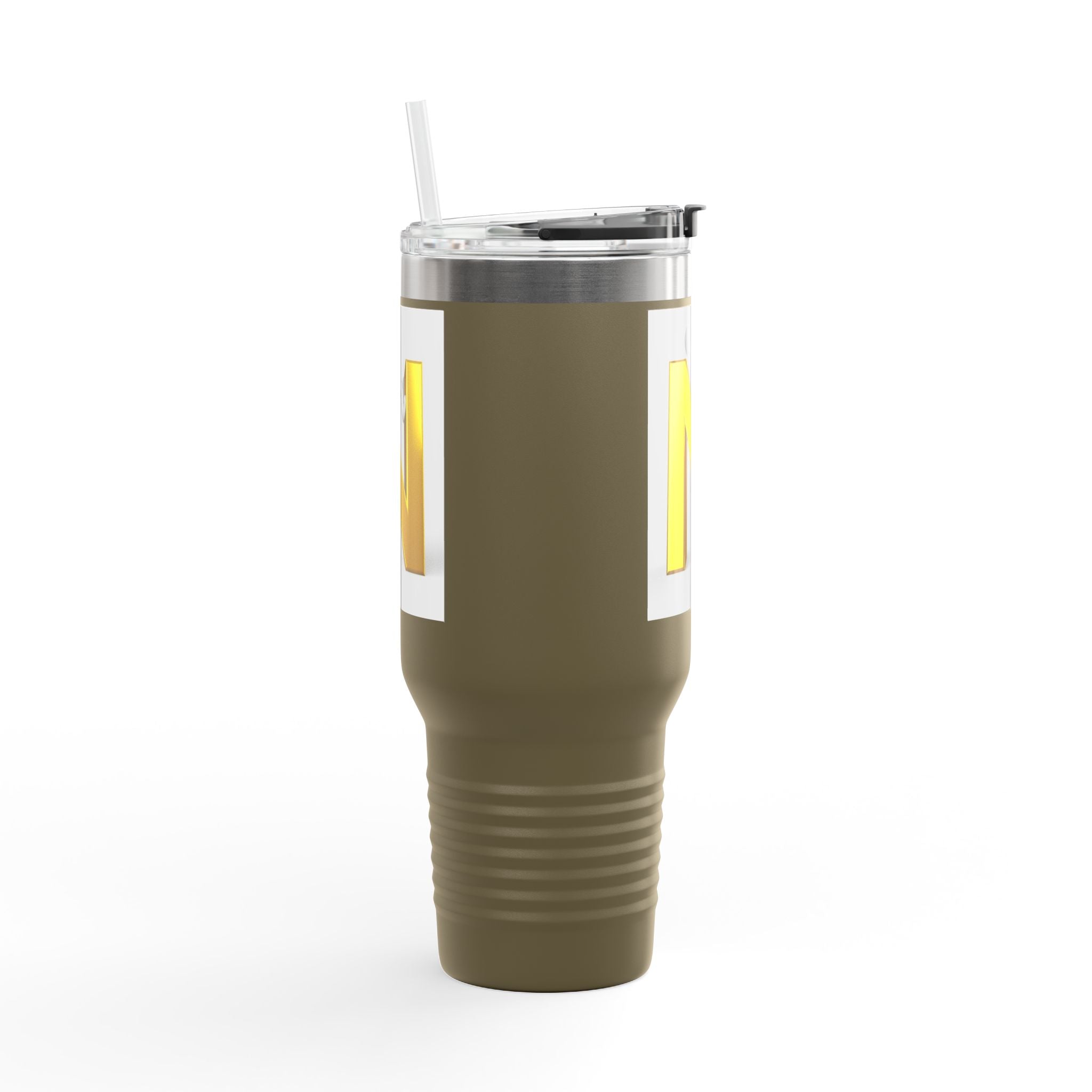 Mug de voyage monogramme lettre N 3D jaune 1,2L | Tumbler isotherme